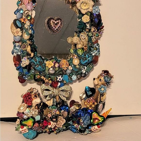 Wendy Gell Incredible Lady and  Tramp Mirror. Collectors one of a kind. Disney! - Picture 2 of 6